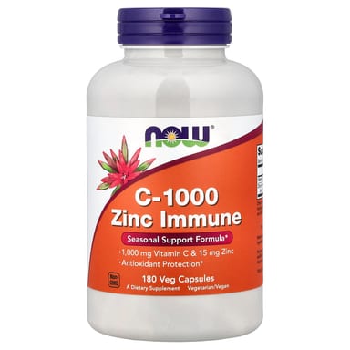Цинк NOW Foods C-1000 Immune, 180 растительных капсул