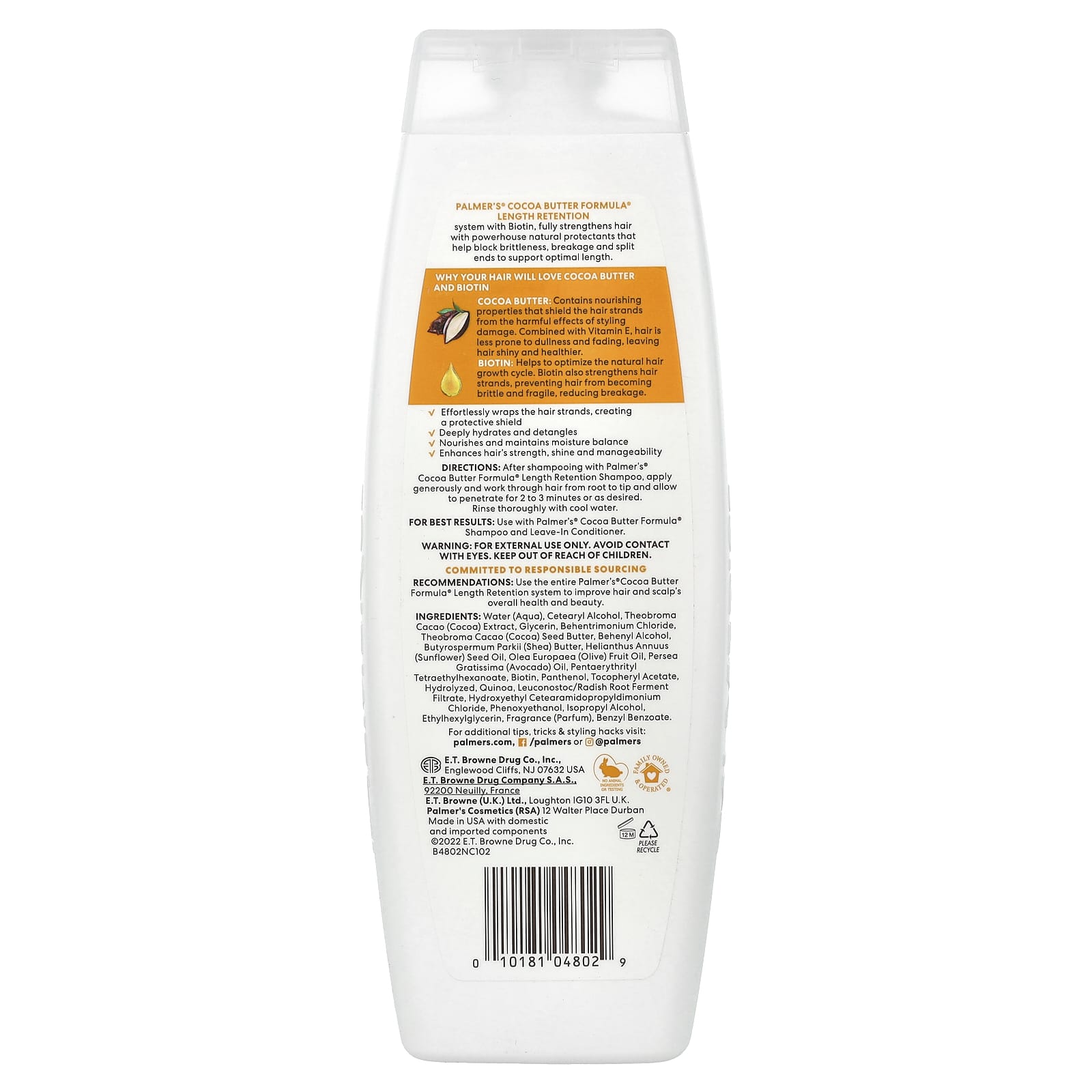 Кондиционер Palmer's Cocoa Butter Formula® with Vitamin E Length Retention, 400 мл — фото 2