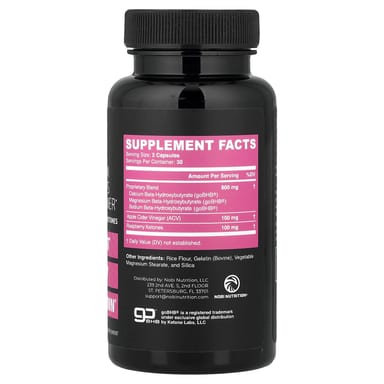 Жиросжигатель Nobi Nutrition, вкус Premium Women's Fat Burner With Raspberry Ketones, 60 капсул