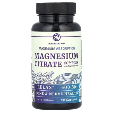 Магний цитрат Nobi Nutrition Complex with Magnesium Oxide Maximum Absorption, 500 мг, 60 капсул