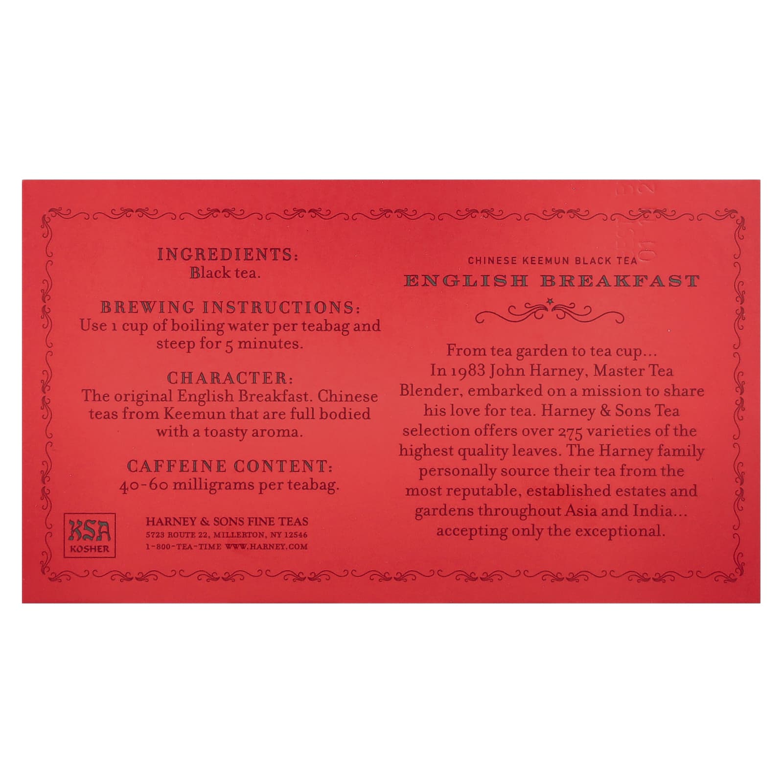Чайные пакетики Harney & Sons Chinese Keemun Black Tea English Breakfast 50, 90 г — фото 3
