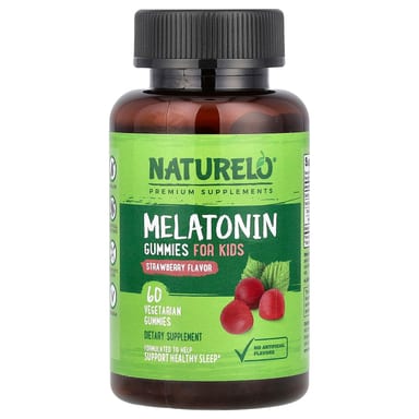 Мелатонин NATURELO Gummies For Strawberry 60 Vegetarian Gummies, 1 мг, жевательные пастилки