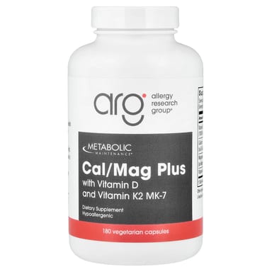 Витамин D Metabolic Maintenance Cal/Mag Plus with and Vitamin K2 MK-7, 180 растительных капсул
