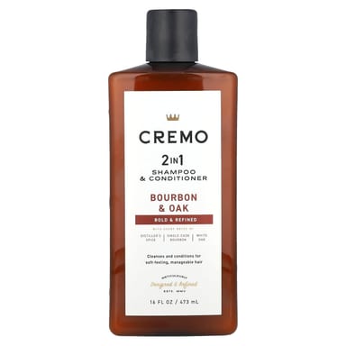 Кондиционер Cremo 2 In 1 Shampoo & Bourbon & Oak, 473 мл