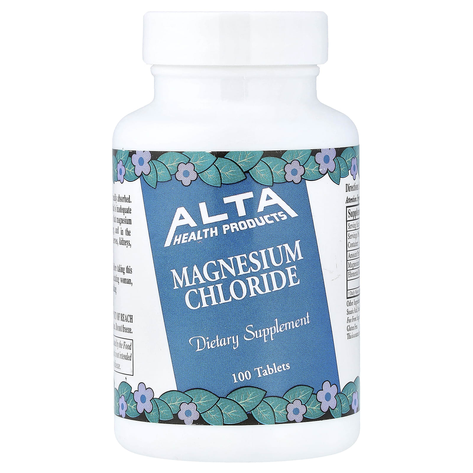 Магний Alta Health Chloride, 100 таблеток