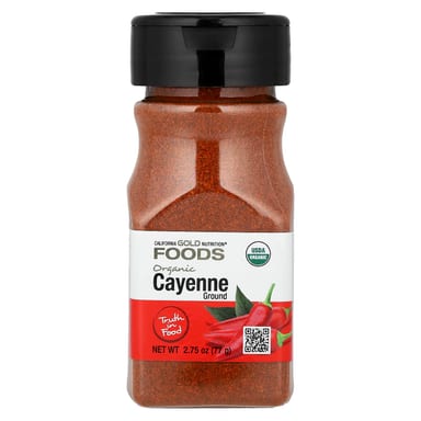 Кайенский перец California Gold Nutrition Foods Organic, 77 г