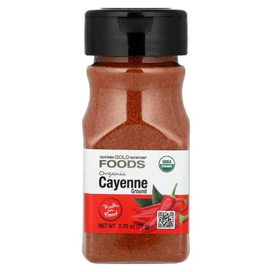 Фото товара: Кайенский перец California Gold Nutrition Foods Organic, 77 г