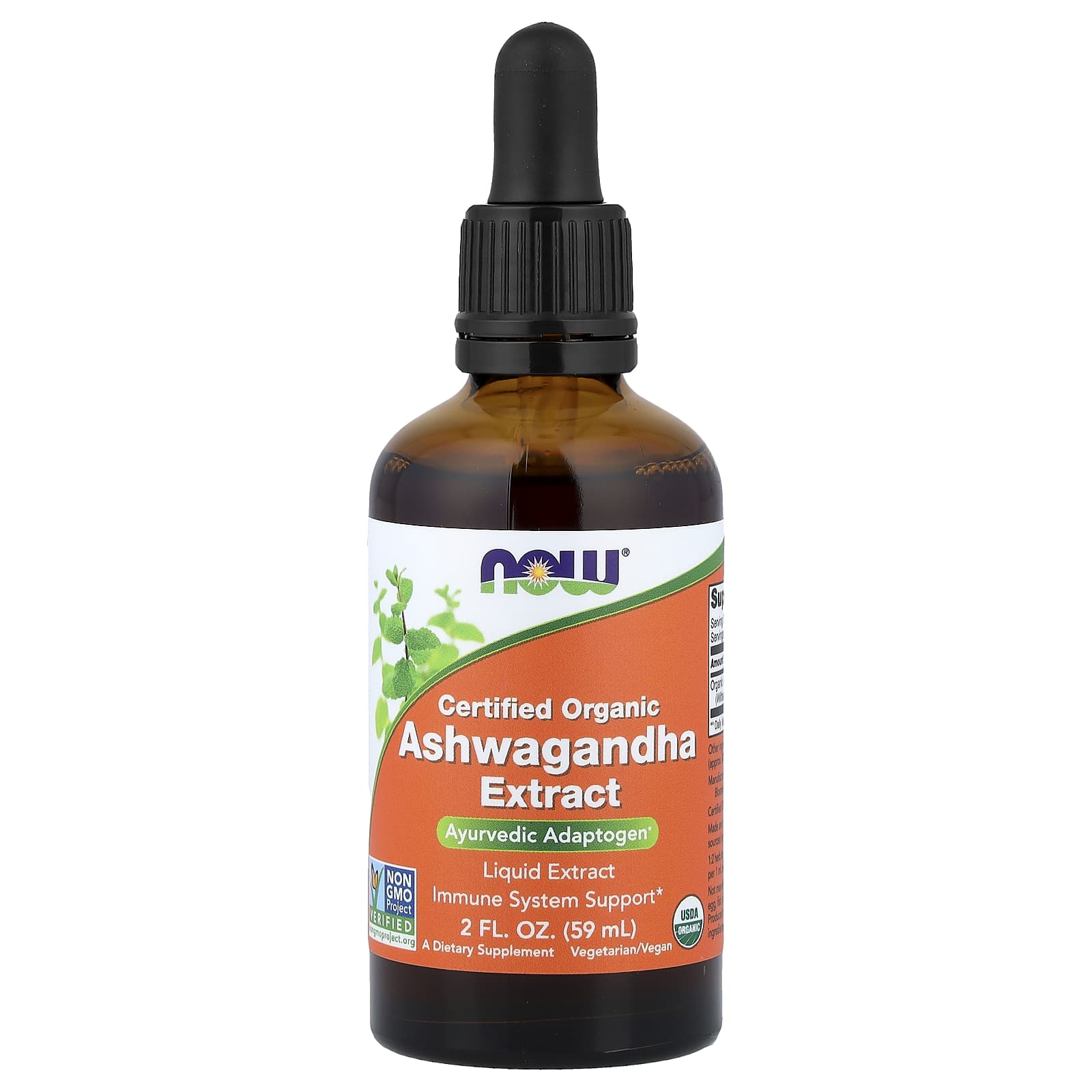 Ашваганда NOW Foods Certified Organic Extract, 59 мл