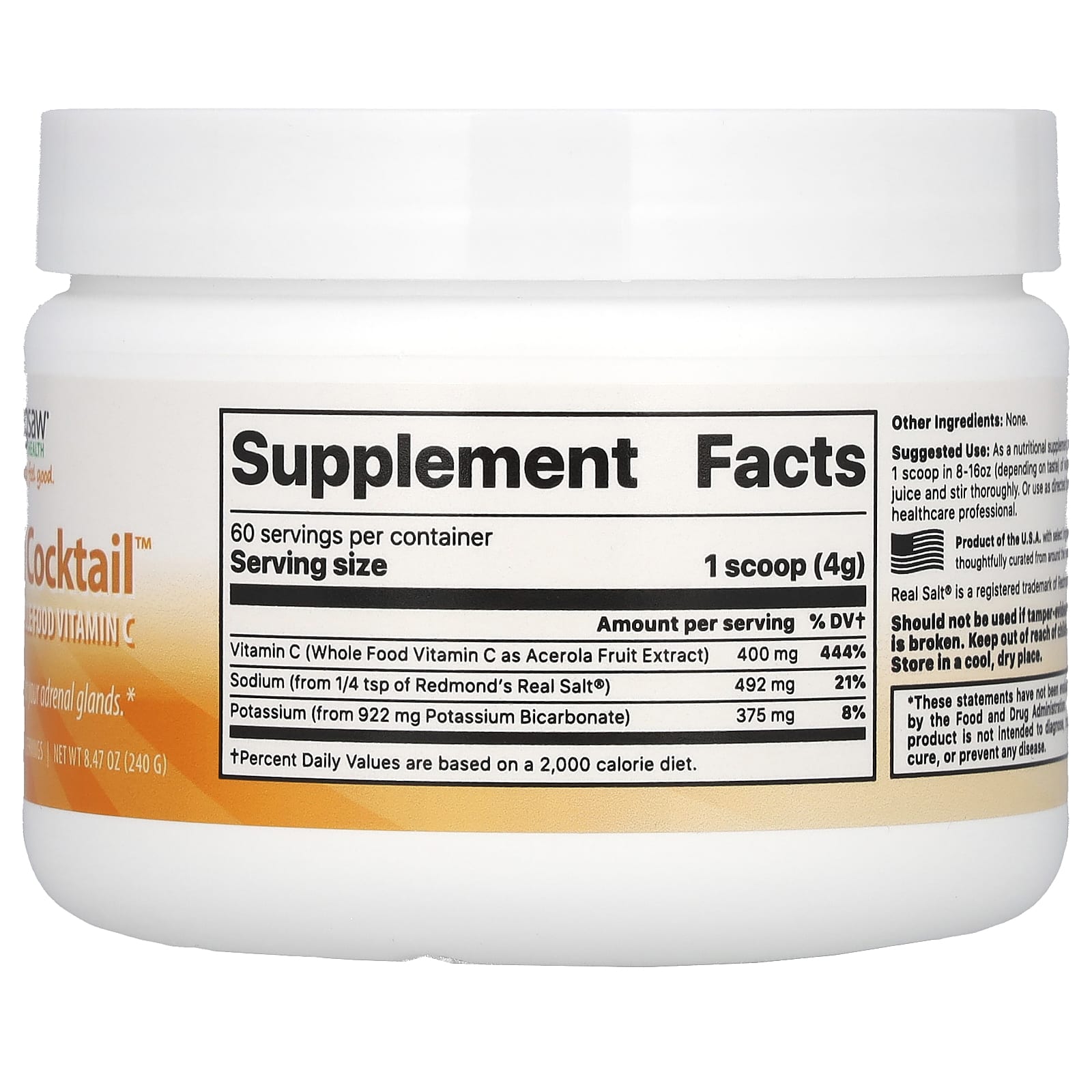 Витамин C Jigsaw Health Adrenal Cocktail Wholefood, 240 г — фото 2