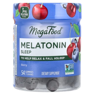 Мелатонин MegaFood, вкус Berry, 54 жевательных пастилок