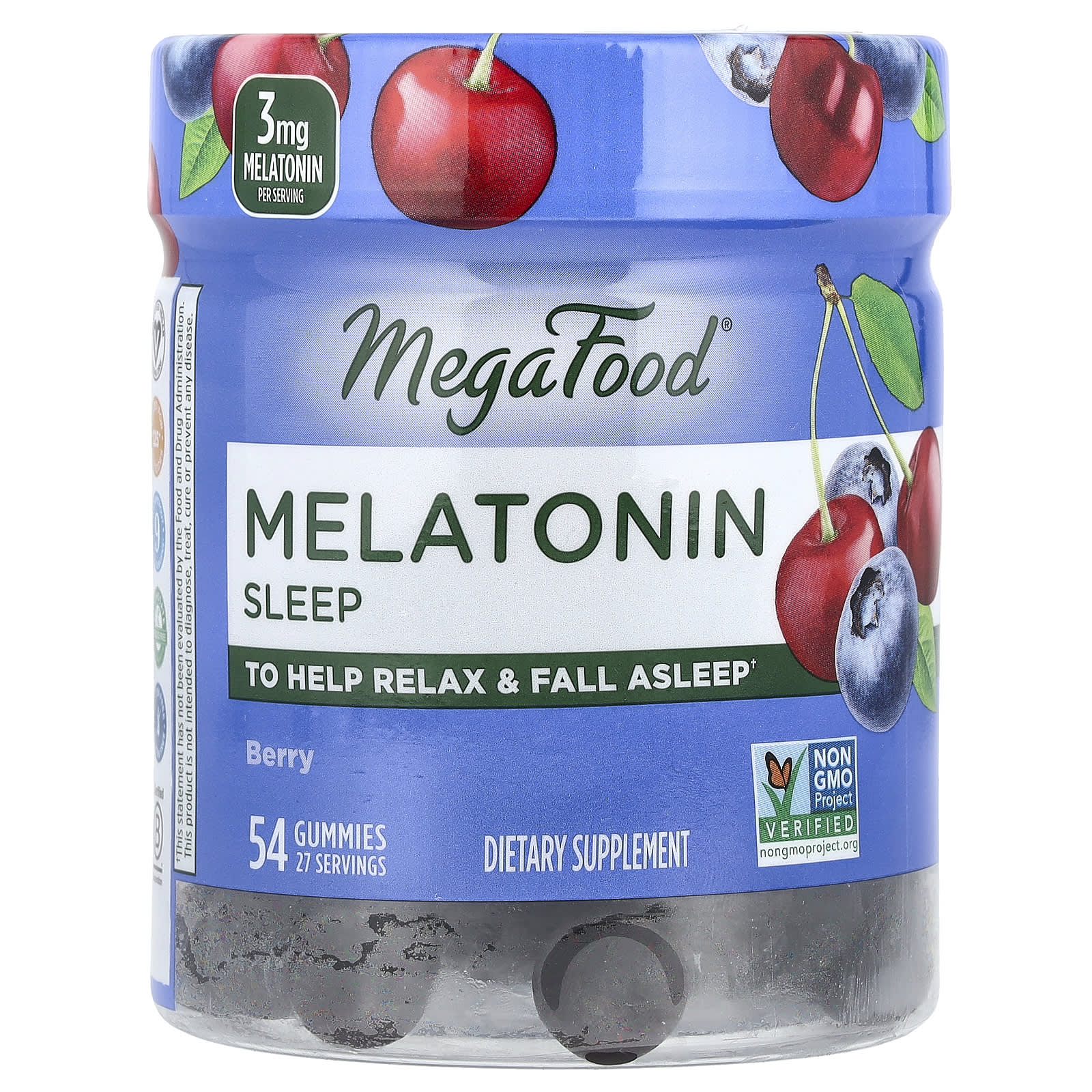Мелатонин MegaFood, вкус Berry, 54 жевательных пастилок