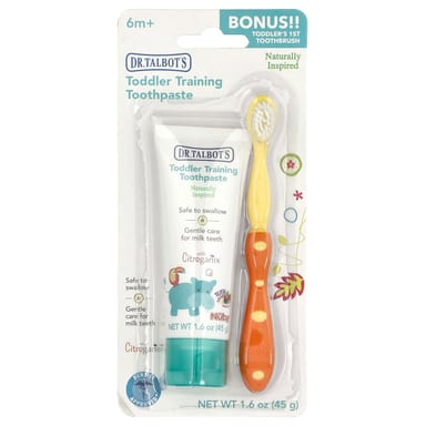 Детская зубная паста Dr. Talbot's Toddler with Toothbrush 6 m+ Tutti Frutti, набор из 2 предметов