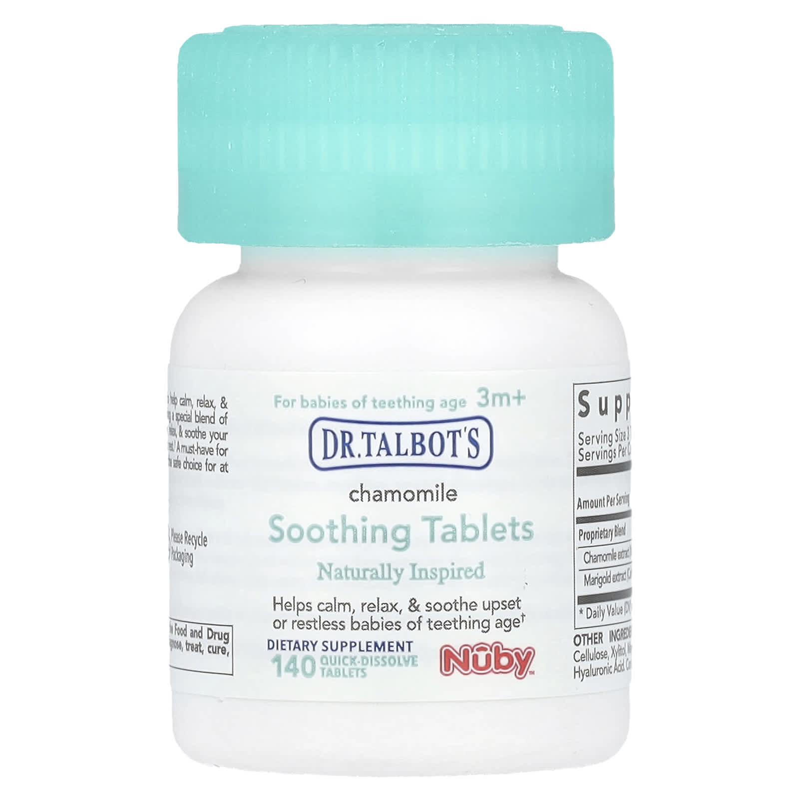 Успокаивающие таблетки Dr. Talbot's, 3 м+, 140 быстрорастворимых таблеток
