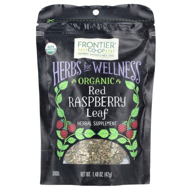 Листья малины Frontier Co-op, вкус Organic Red Raspberry Leaf, 42 г