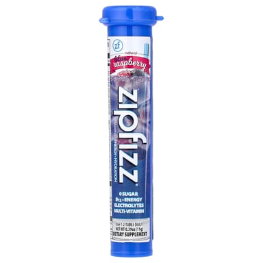 Смесь для энергетического напитка Zipfizz Blue Raspberry, оттенок 20 Tubes, 11 г, смесь для напитка