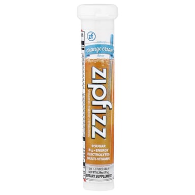 Смесь для энергетического напитка Zipfizz Orange Cream, оттенок 20 Tubes, 11 г, смесь для напитка