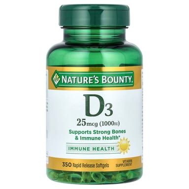 Витамин D3 Nature's Bounty 350 Rapid Release, 25 мкг (1000 МЕ), мягкие капсулы