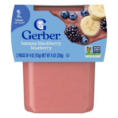 Пюре Gerber, 2 упаковки по 113 г (4 унции)