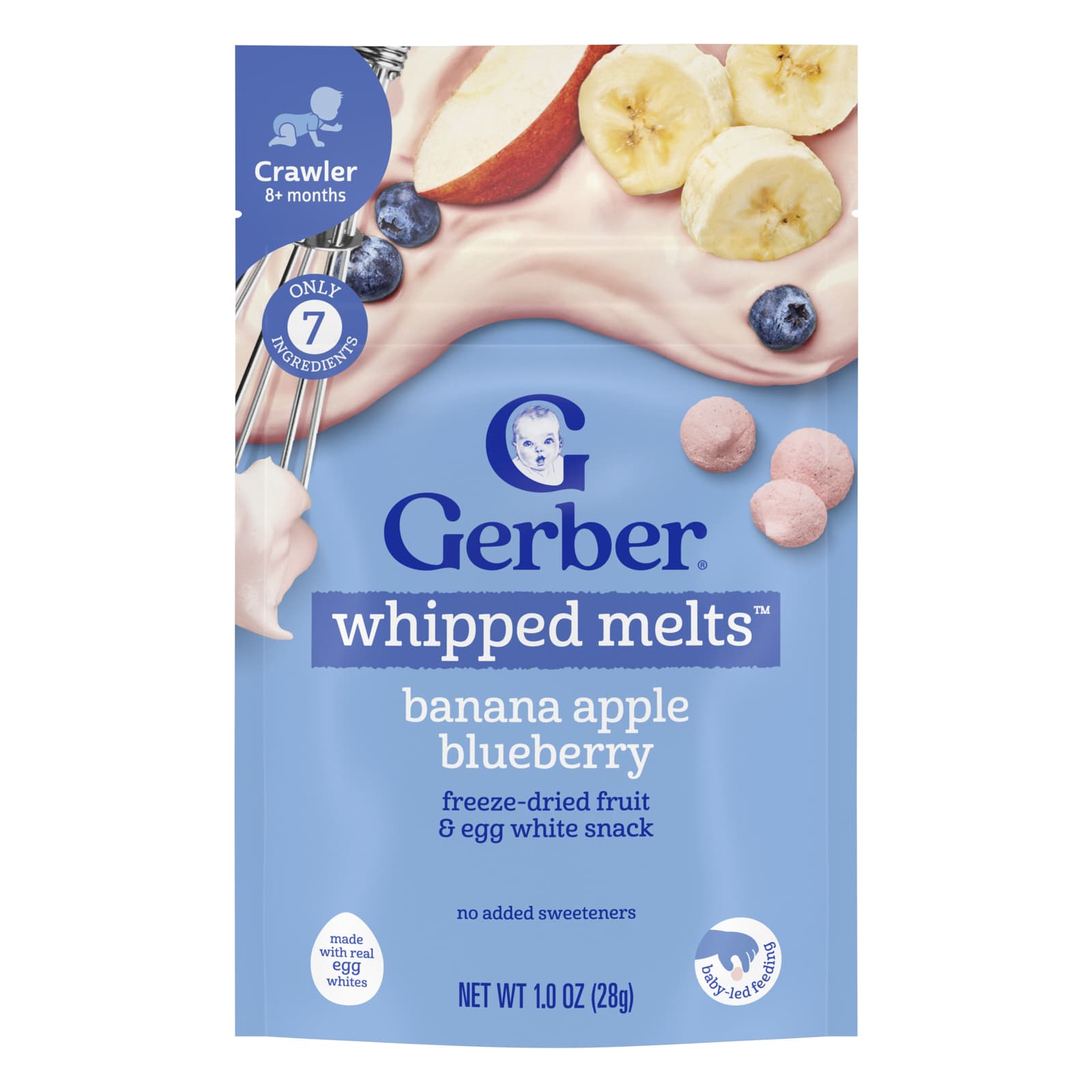 Жевательные пастилки Gerber, 1 унция (28 г), банан, яблоко, черника, 8+ месяцев