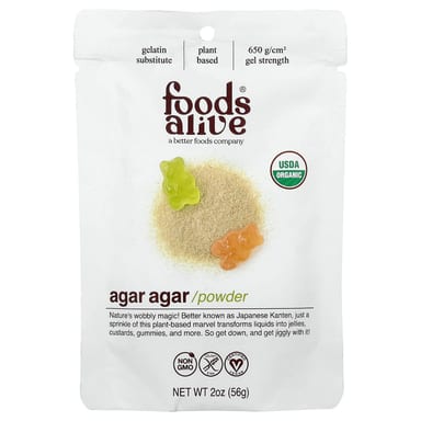 Агар-агар Foods Alive Agar Agar Powder, 56 г, порошок