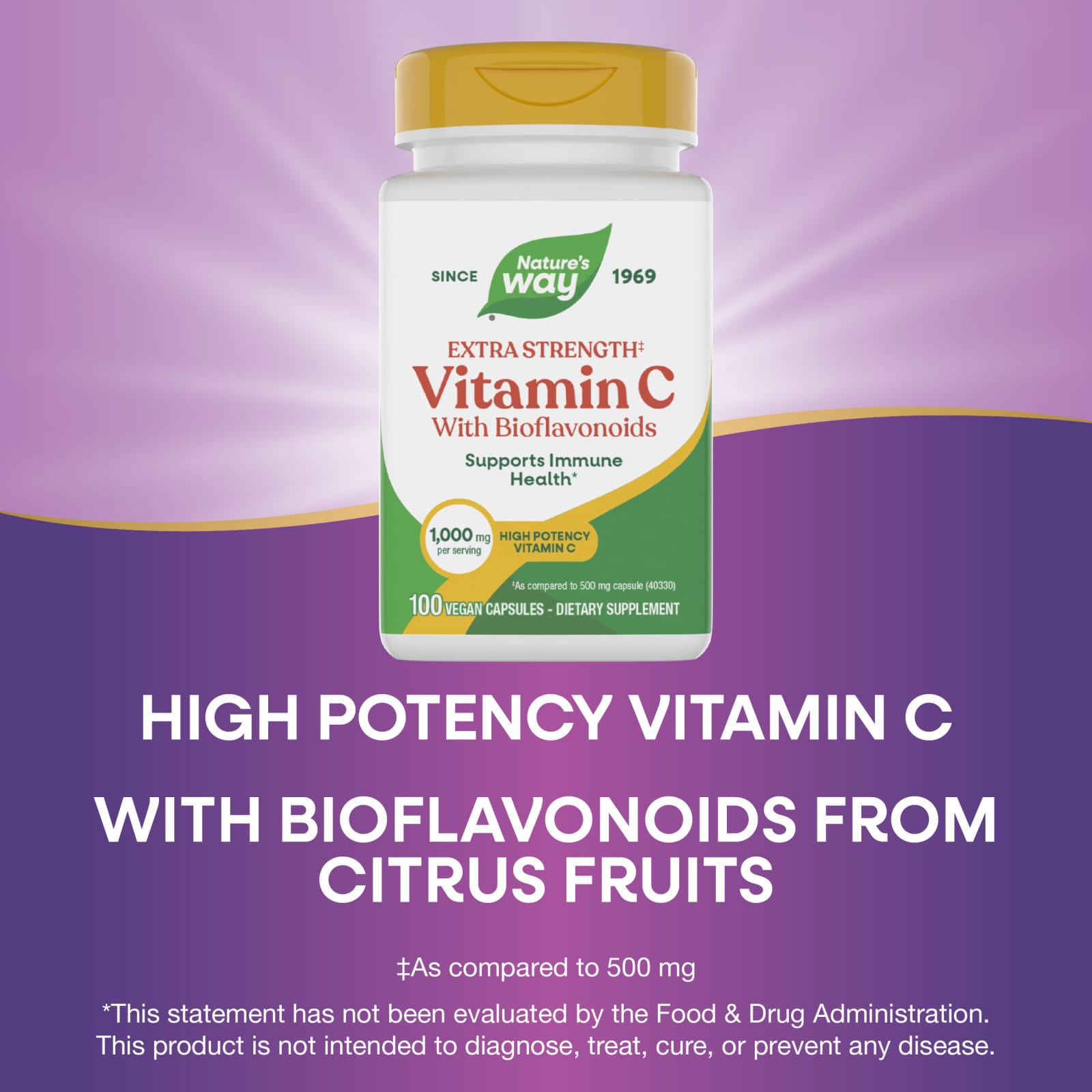 Витамин C Nature's Way with Bioflavonoids, 100 растительных капсул — фото 5
