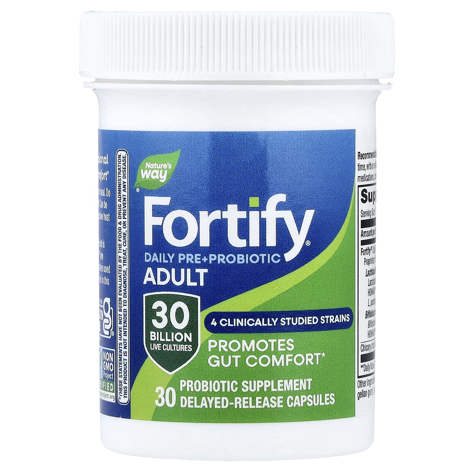 Пробиотик Nature's Way Fortify® Daily Pre Adult 30 Delayed-Release Capsules, капсулы — фото 2