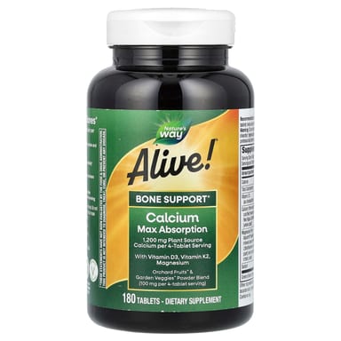 Кальций Nature's Way Alive! Max Absorption, 180 таблеток
