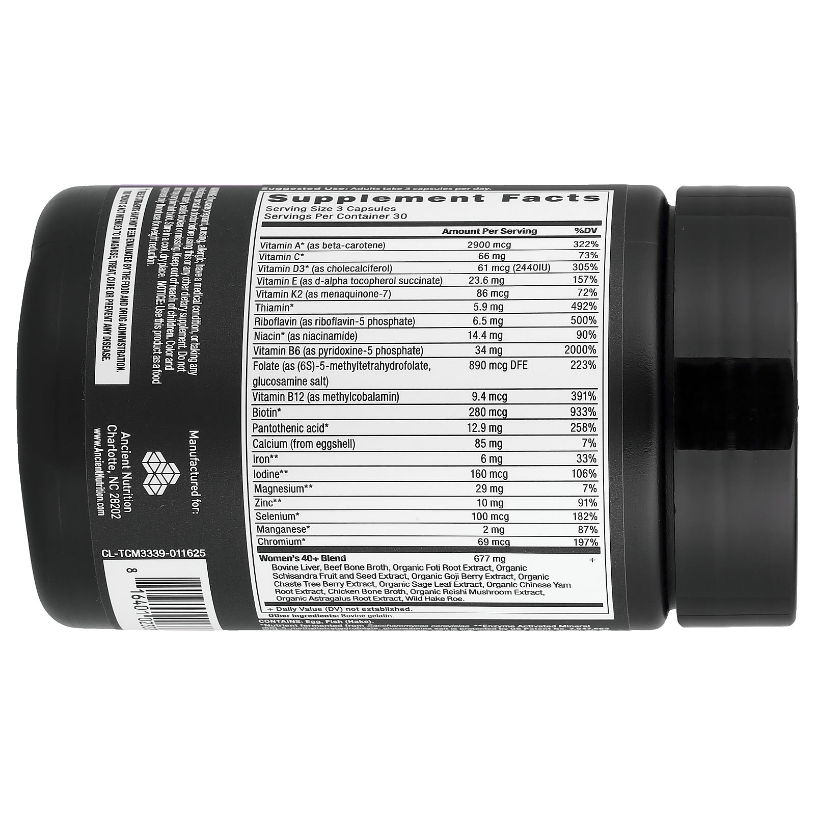 Мультивитамины Ancient Nutrition Women's 40+, 90 капсул — фото 2