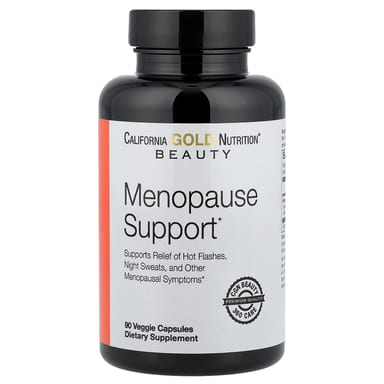 L-лейцин California Gold Nutrition Beauty Menopause Support with Angelica gigas Cynanchum wilfordii Phlomis umbrosa and L-Leucine, 90 растительных капсул