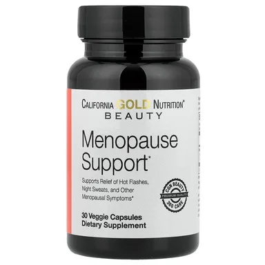 Фото товара: L-лейцин California Gold Nutrition Beauty Menopause Support with Angelica gigas Cynanchum wilfordii Phlomis umbrosa and L-Leucine, 30 растительных капсул