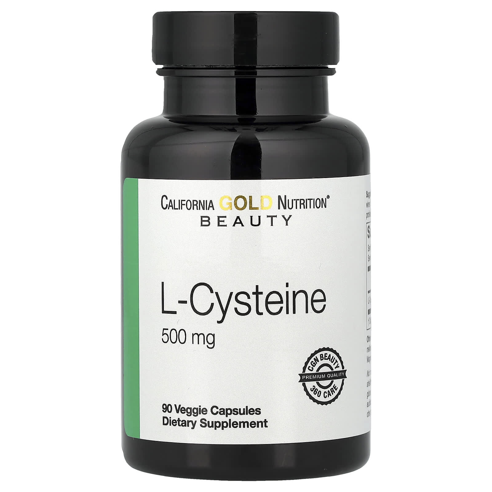 L-цистеин California Gold Nutrition L-Cysteine, 500 мг, 90 растительных капсул — фото 3