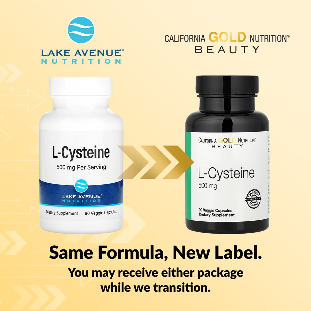 L-цистеин California Gold Nutrition L-Cysteine, 500 мг, 90 растительных капсул — фото 5