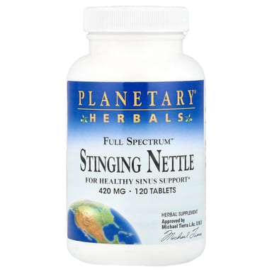 Крапива Planetary Herbals Full Spectrum™ Stinging Nettle, 420 мг, 120 таблеток