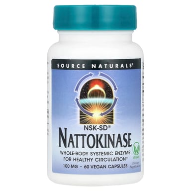 Наттокиназа Source Naturals, 100 мг, 60 растительных капсул