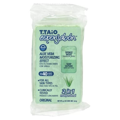 Мыло T. Taio Soap With Sponge Inside Original Aloe Vera, 120 г