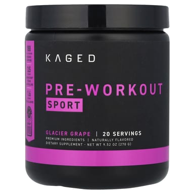 Предтренировочный комплекс Kaged Sport, вкус Glacier Grape, 270 г