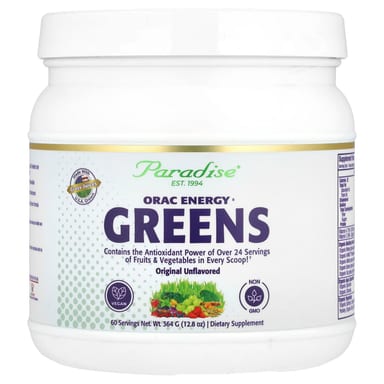 Зеленый комплекс Paradise Herbs ORAC Energy® Greens Original, без вкуса, 364 г