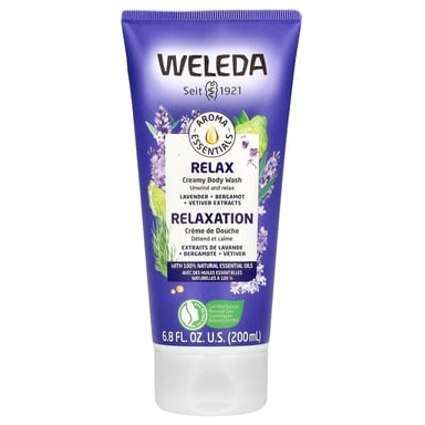 Гель для душа Weleda Creamy Lavender Bergamot Vetiver Extracts, оттенок Relax, 200 мл