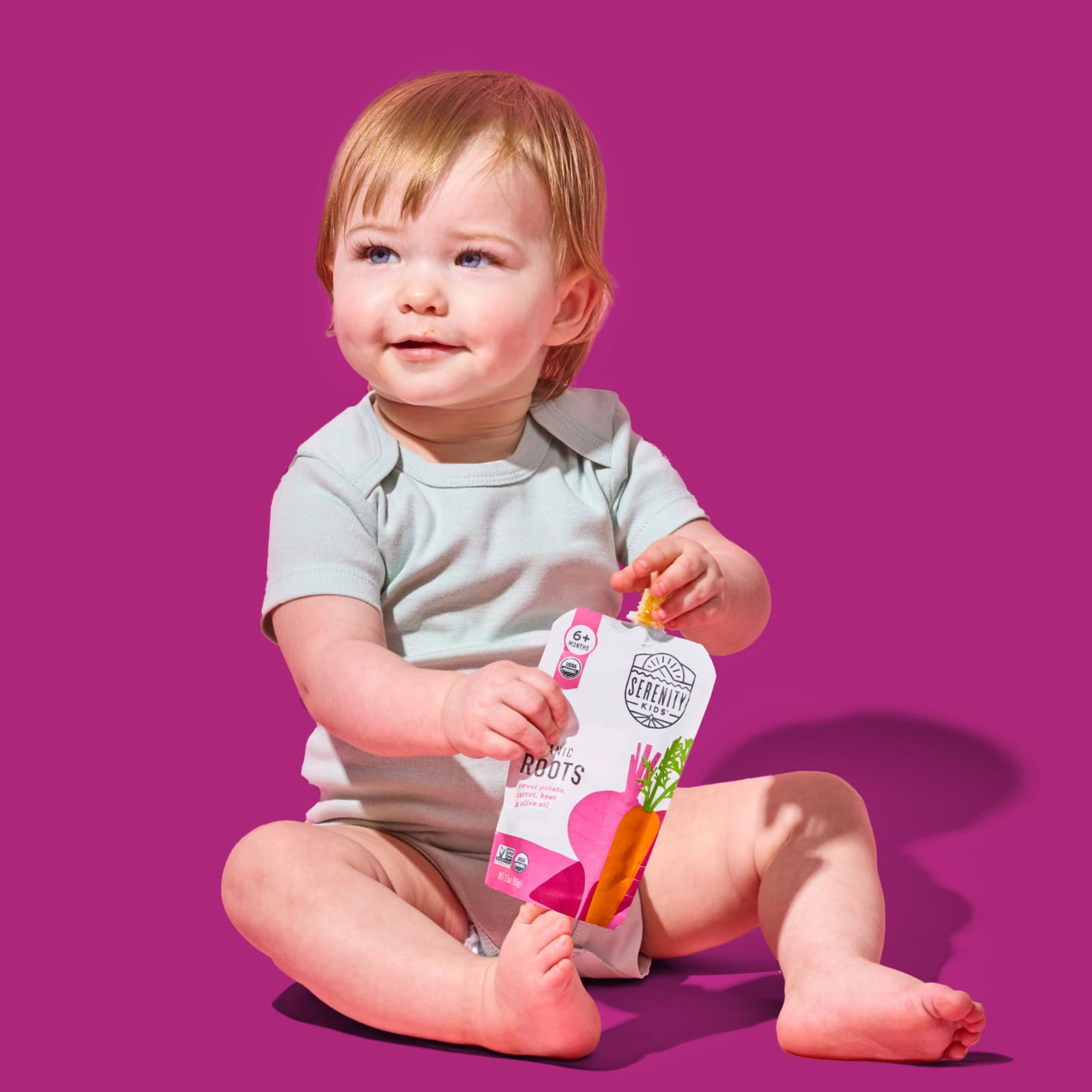 Оливковое масло Serenity Kids Organic Roots Sweet Potato Beet & 6+ Months, оттенок Carrot, 99 г — фото 7