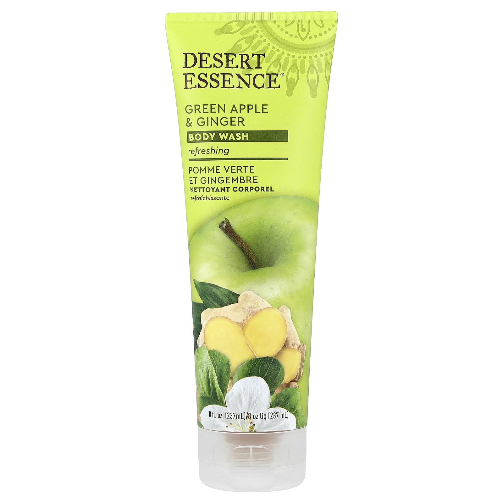 Гель для душа Desert Essence, вкус Green Apple & Ginger, 237 мл