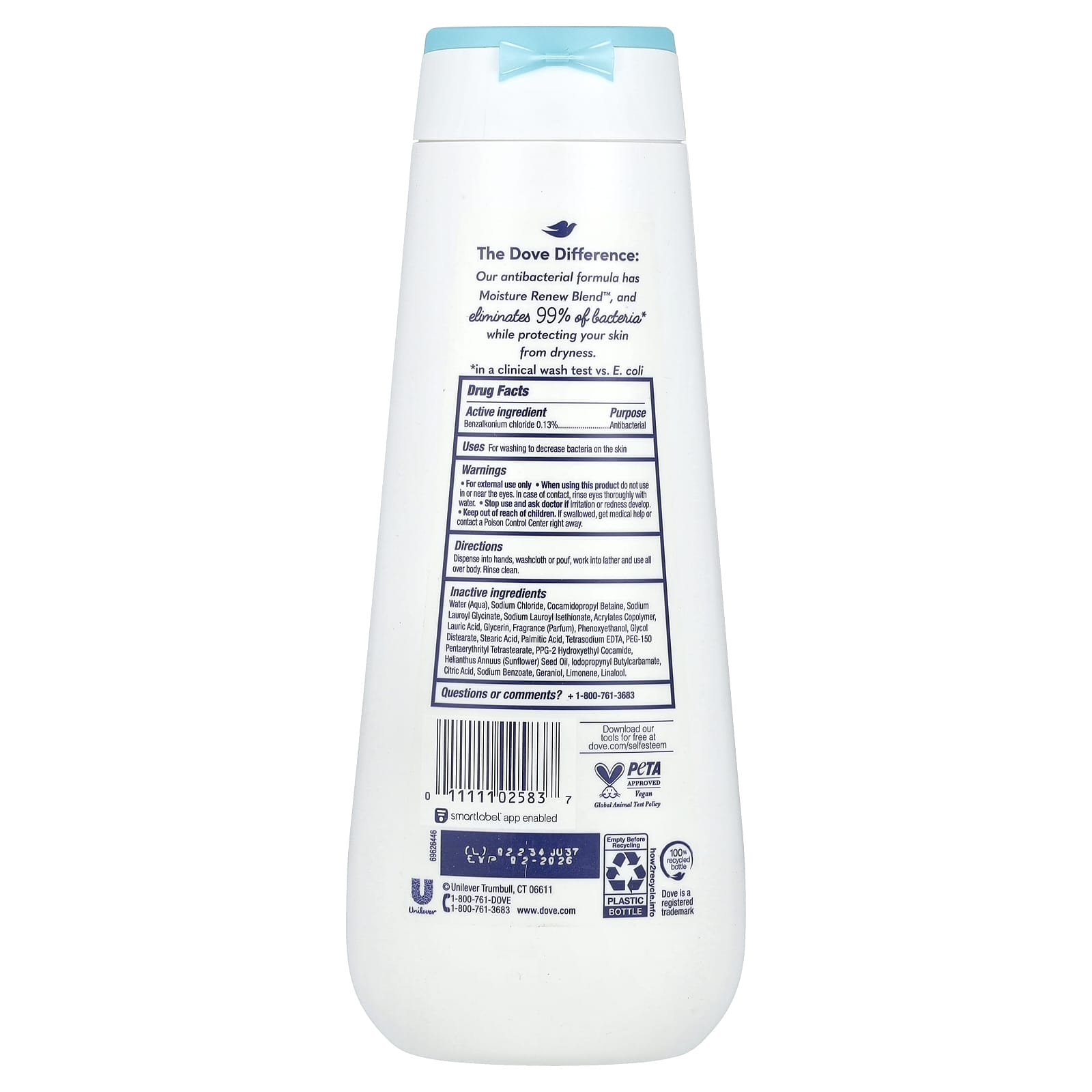 Гель для душа Dove Antibacterial Care, 591 мл — фото 2