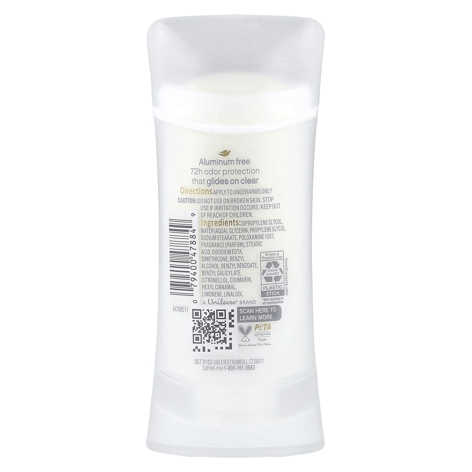 Дезодорант Dove Aluminum Free Shea Butter, 74 г — фото 2