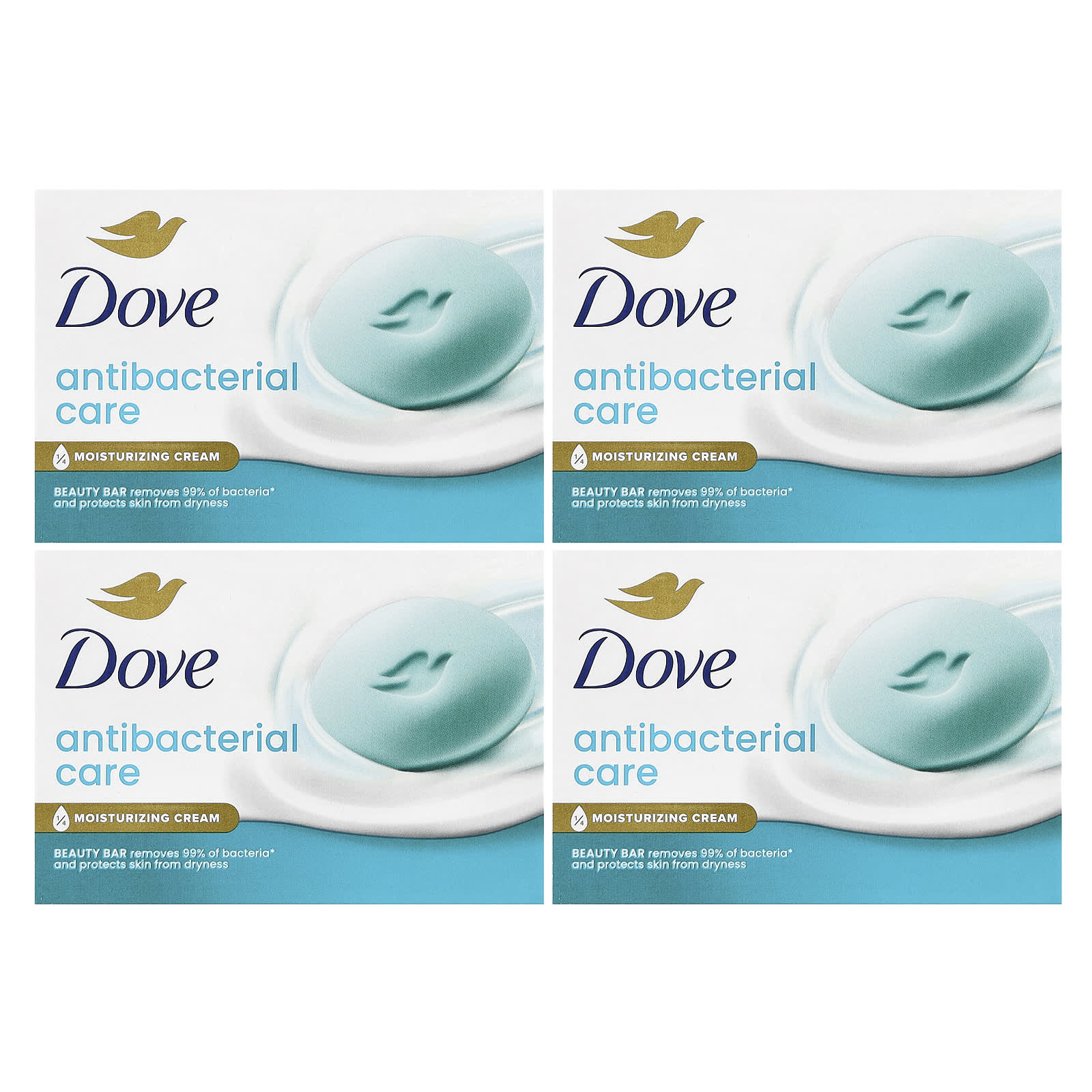 Косметическое мыло Dove Antibacterial Care, 106 г, 4 шт.