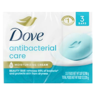 Косметическое мыло Dove Antibacterial Care, 90 г, 3 шт.