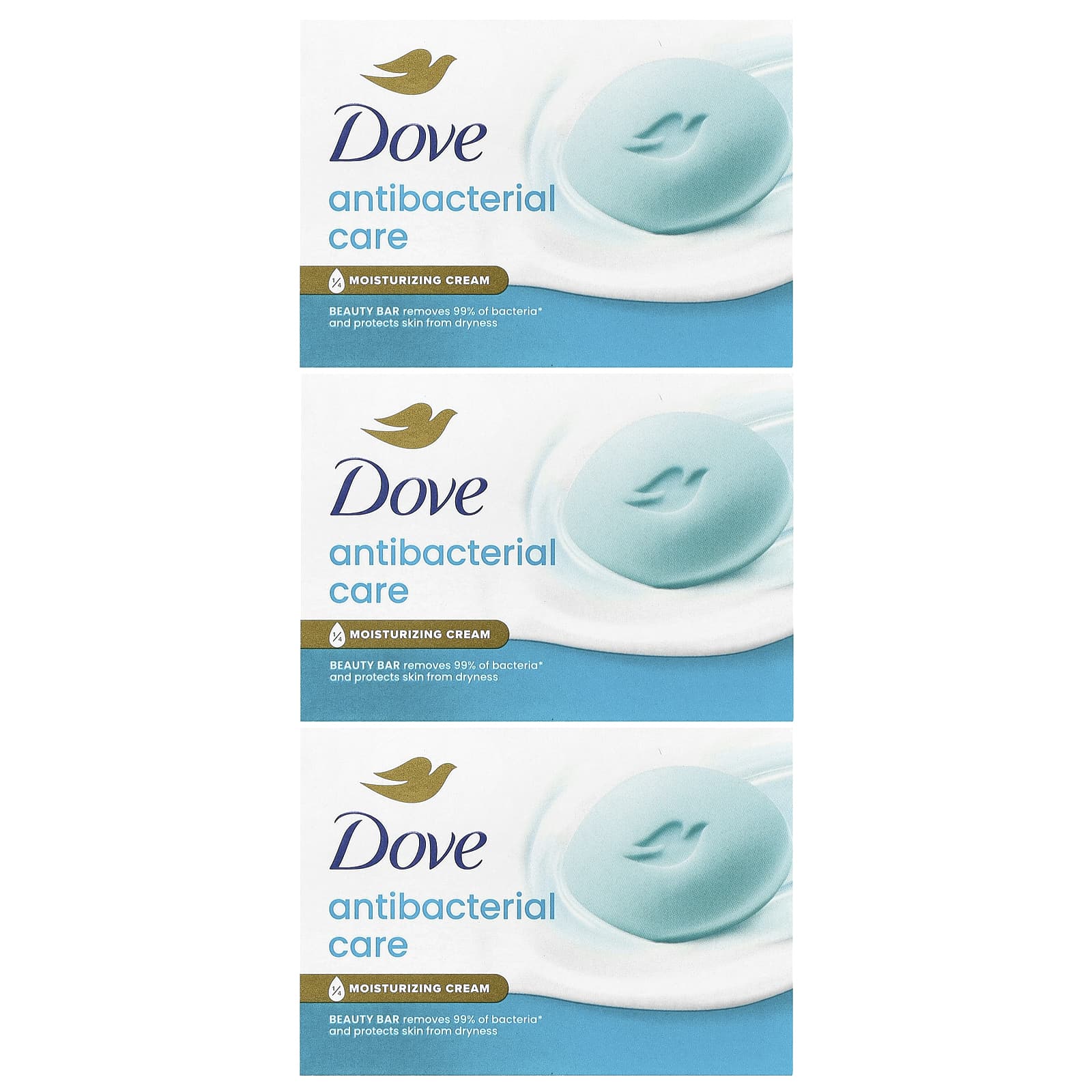 Косметическое мыло Dove Antibacterial Care, 90 г, 3 шт. — фото 3