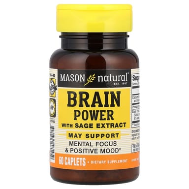 Улучшение памяти Mason Natural, 60 каплет