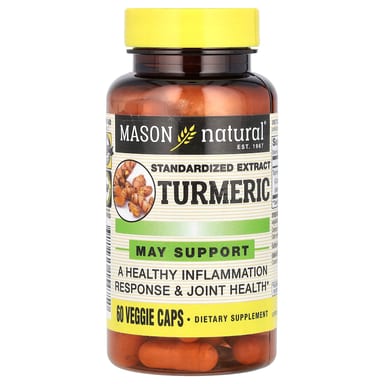Куркума Mason Natural Standardized Extract, 500 мг, 60 растительных капсул