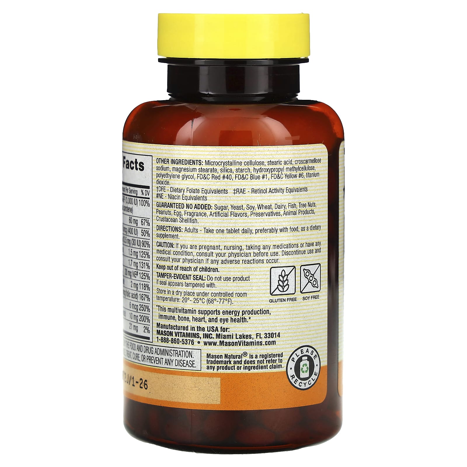 Витамины Mason Natural Mini Multi 365 Mini-Tablets, таблетки — фото 2