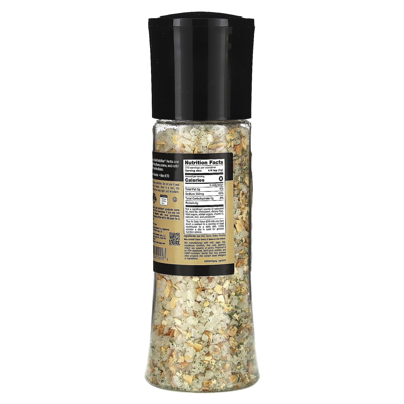 Морская соль California Gold Nutrition Foods Garlic Grinder, 270 г — фото 2
