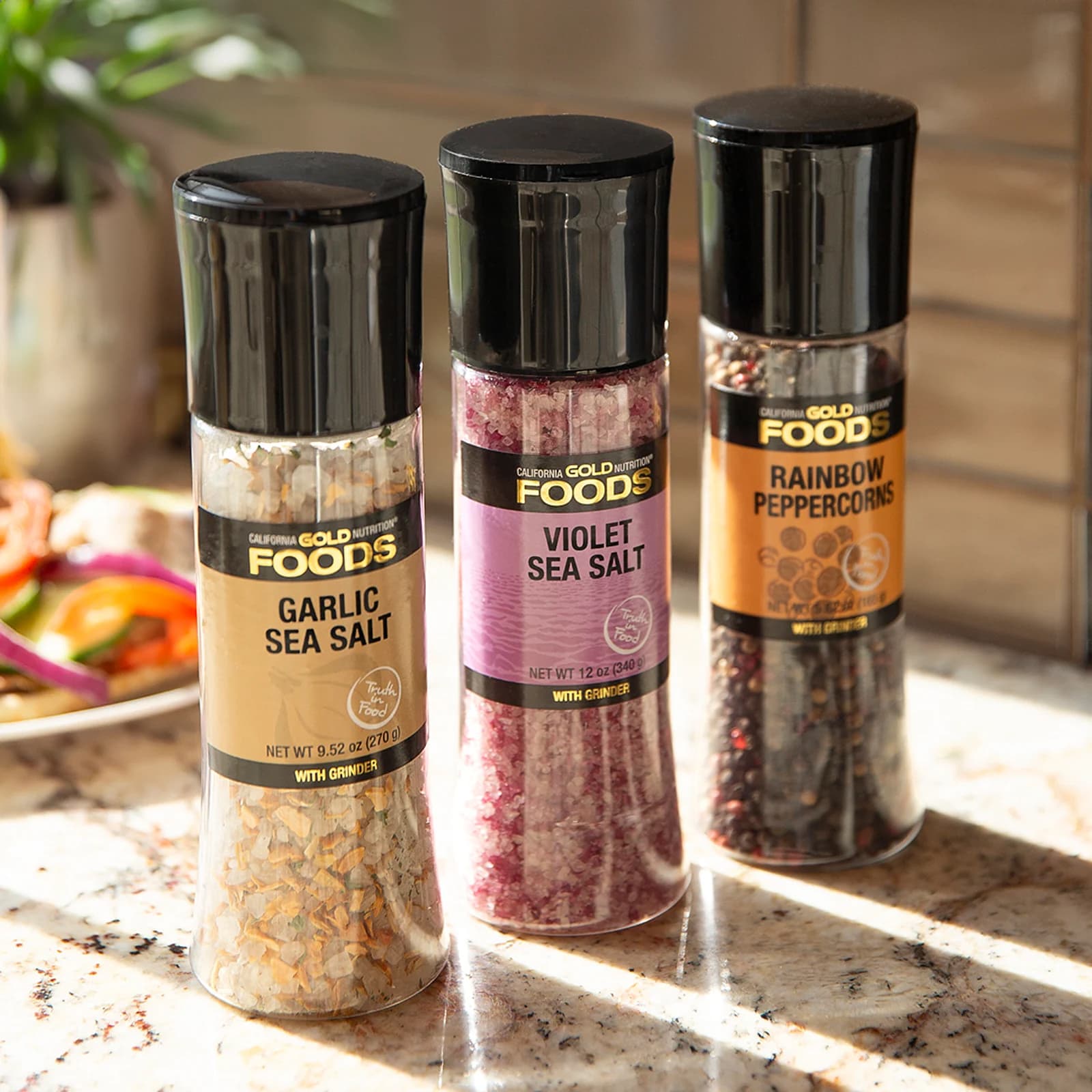 Морская соль California Gold Nutrition Foods Garlic Grinder, 270 г — фото 4